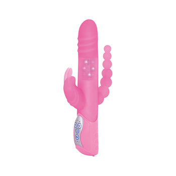 Triple vibrator met roterende kralen E-rabbit